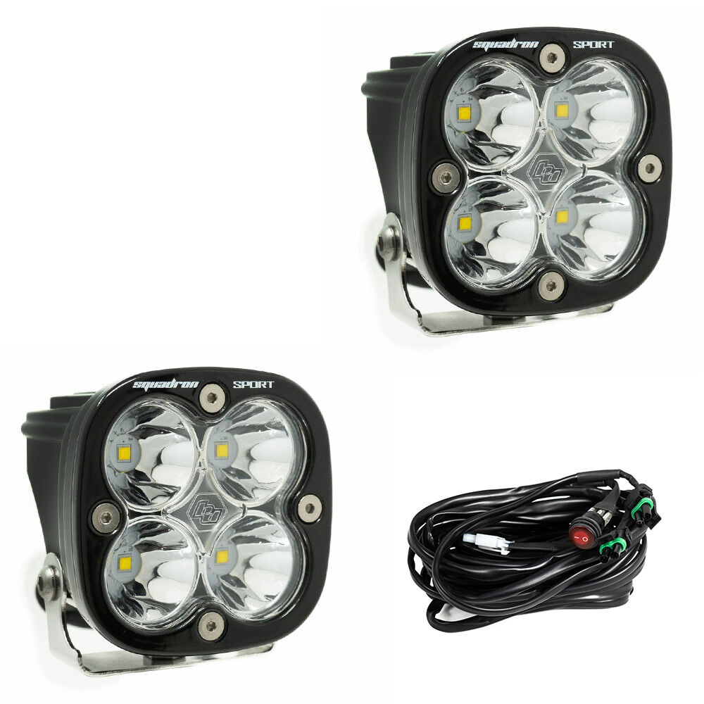 LED Light Pods Clear Lens Spot Pair Squadron Sport by Baja Designs - 557801