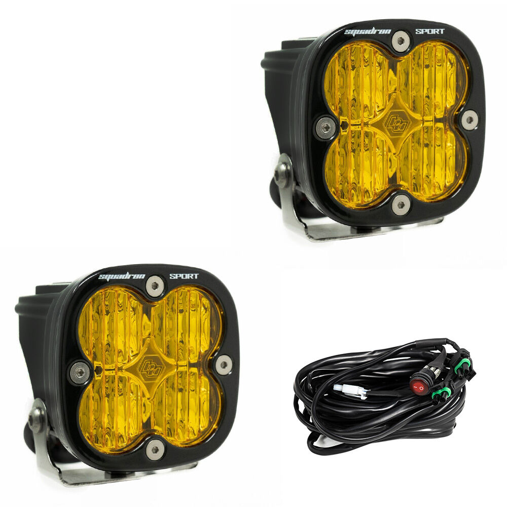 LED Light Pods Baja Amber Lens Wide Cornering Pair Squadron Sport by Baja Designs - 557815