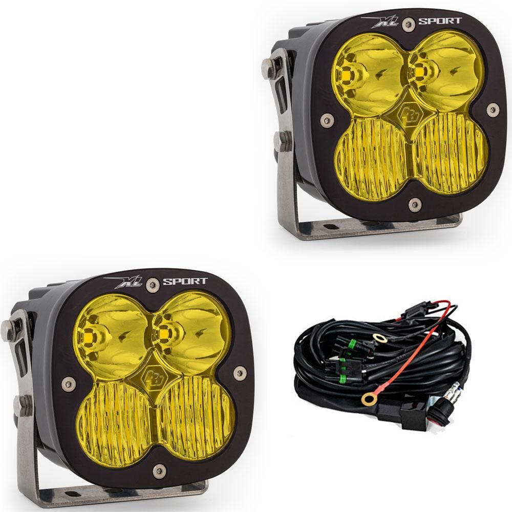 LED Light Pods Baja Amber Lens Driving Combo Pattern Pair XL Sport Series by Baja Designs - 567813