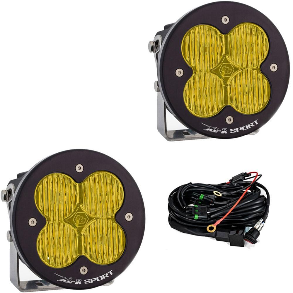 LED Light Pods Baja Amber Lens Wide Cornering Pattern Pair XL R Sport Series by Baja Designs - 577815