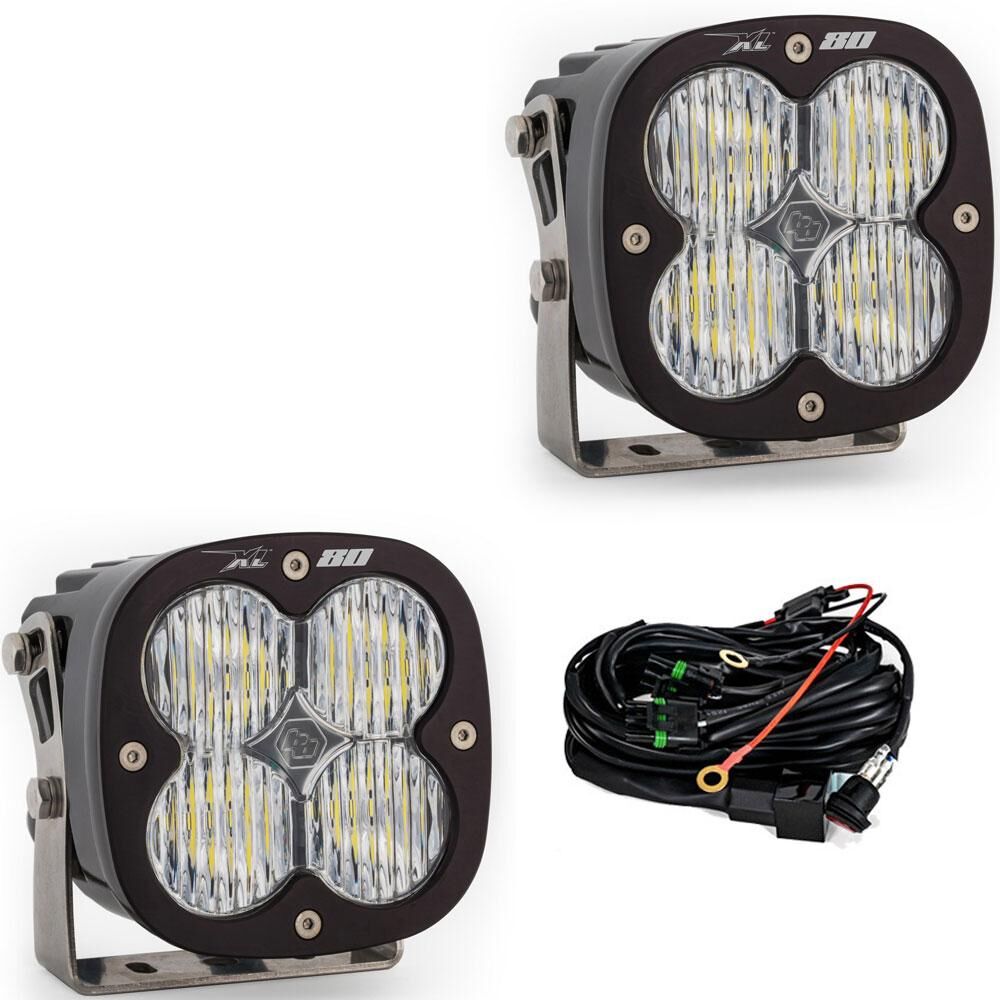 LED Light Pods Wide Cornering Pattern Pair XL80 Series by Baja Designs - 677805
