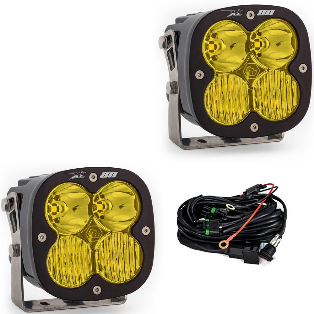 LED Light Pods Baja Amber Lens Driving Combo Pattern Pair XL80 Series by Baja Designs - 677813