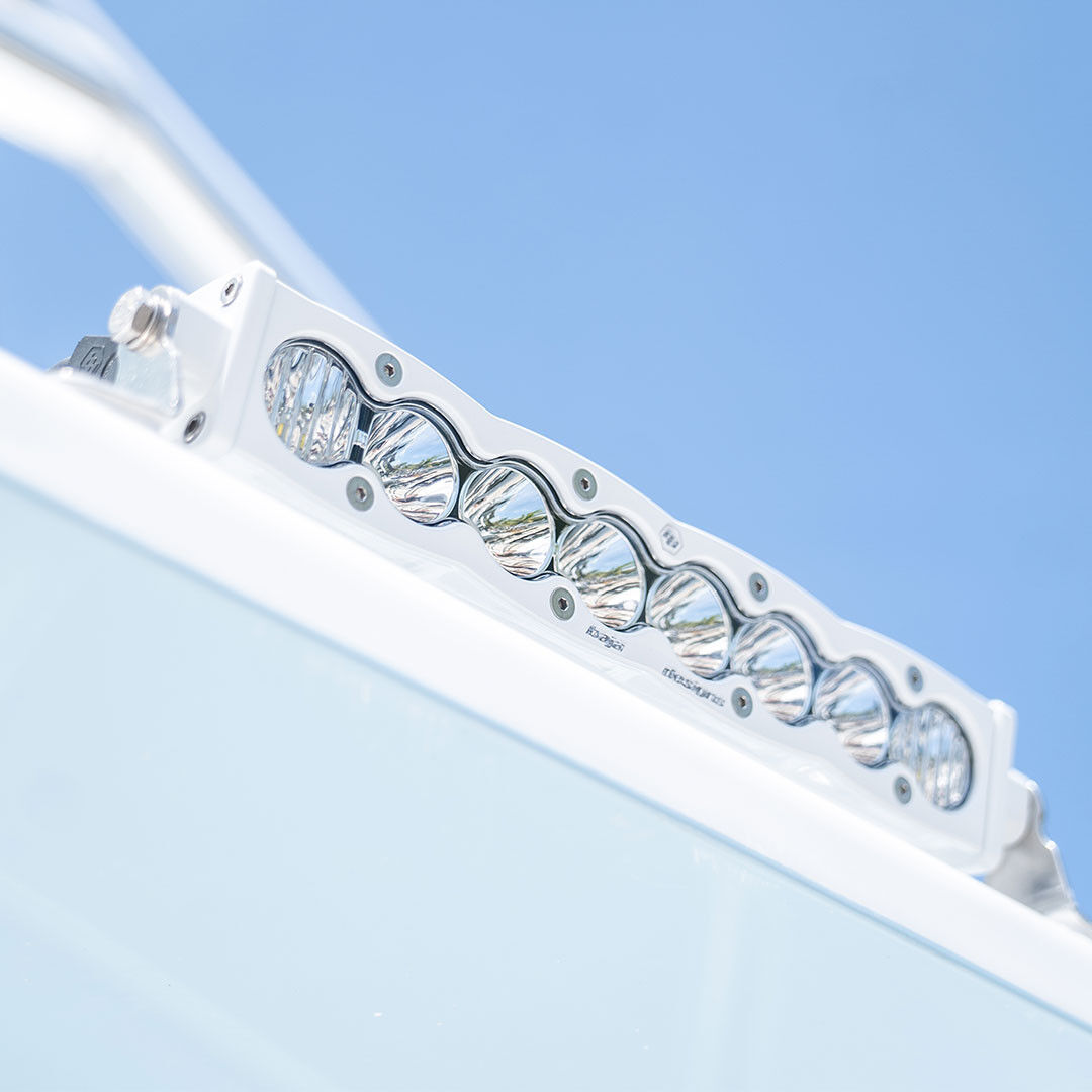 S8 White Straight LED Light Bar (10 Inch; Driving/Combo; Clear) by Baja Designs