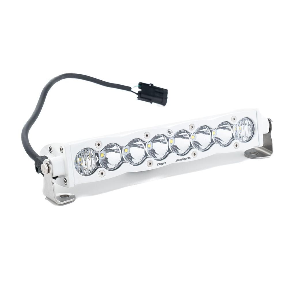 S8 White Straight LED Light Bar (10 Inch; Driving/Combo; Clear) by Baja Designs - 701003WT