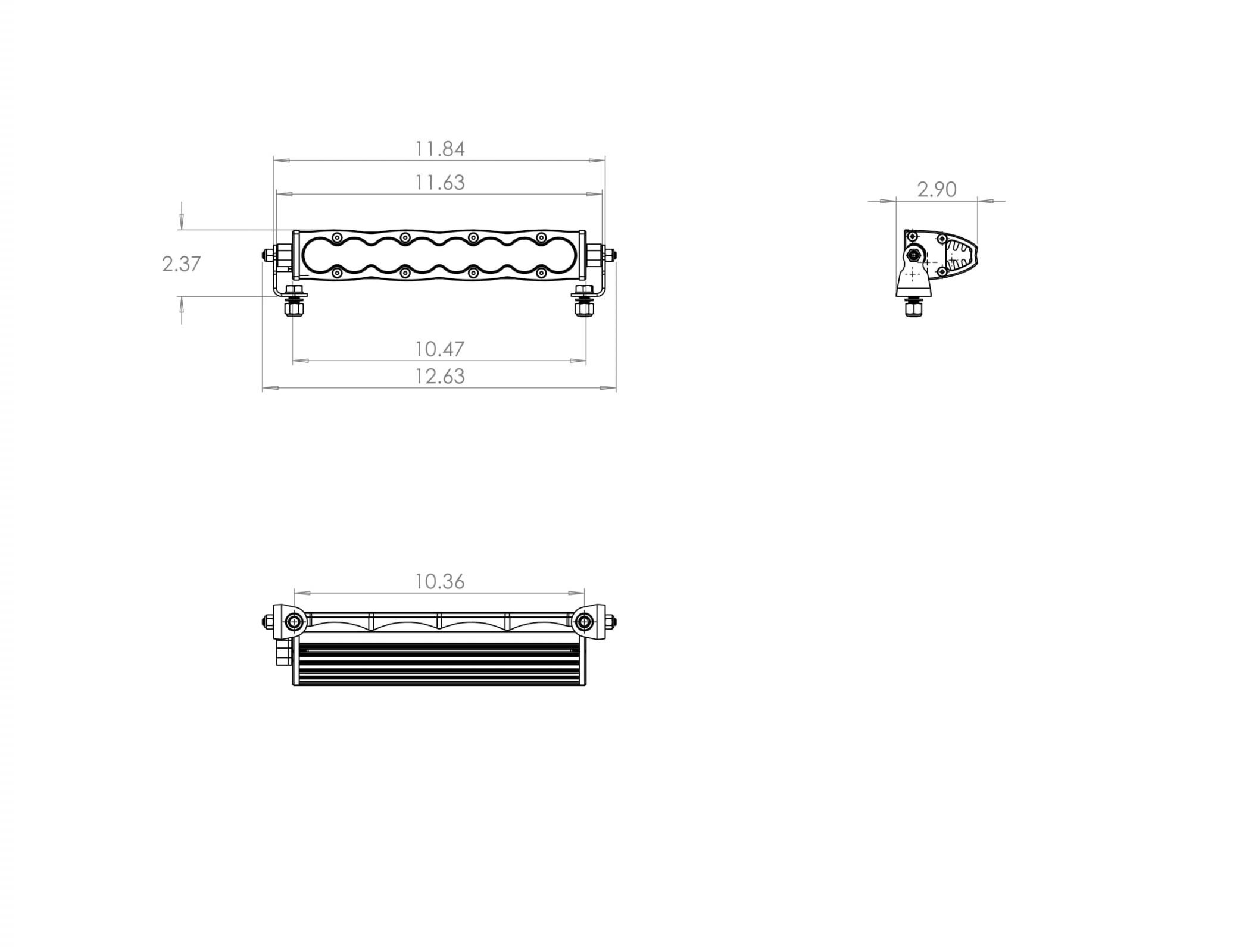 S8, 10" Wide Driving Baja Amber,LED Light Bar