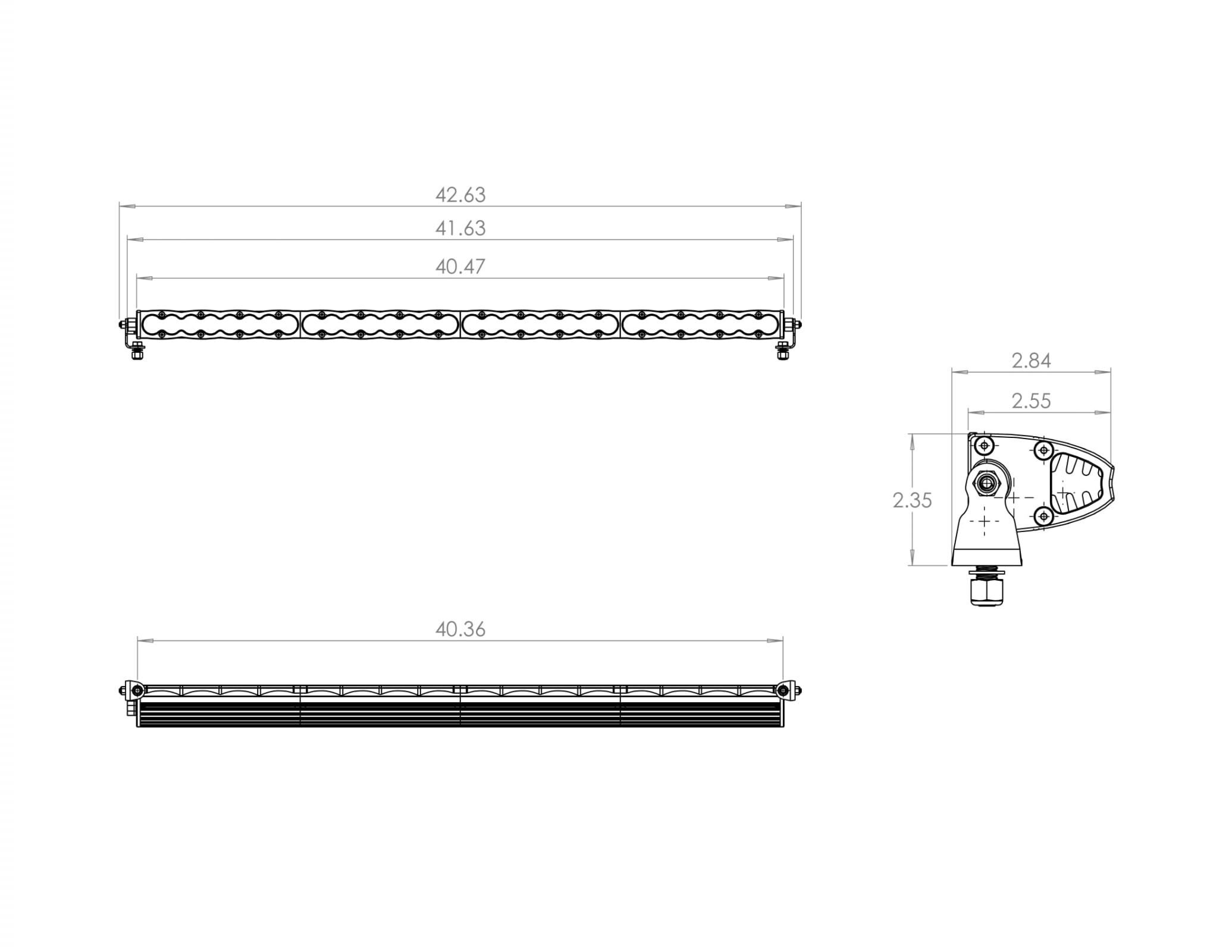 40 Inch LED Light Bar Baja Amber Driving Combo Pattern S8 Series by Baja Designs