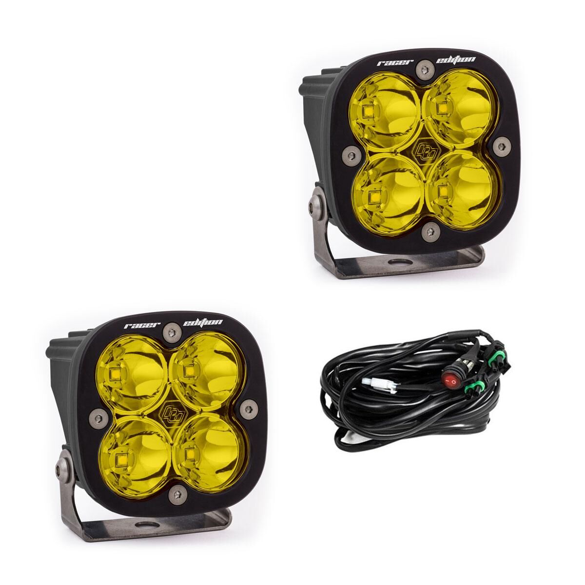 LED Light Pods Baja Amber Lens Spot Pair Squadron Racer Edition by Baja Designs - 727811