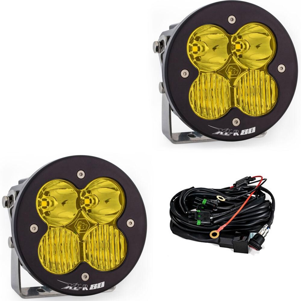 LED Light Pods Baja Amber Lens Driving Combo Pattern Pair XL R 80 Series by Baja Designs - 767813