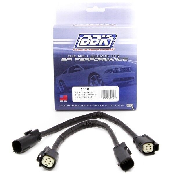2011-2017 Ford Mustang V6/GT Rear O2 Extensions - 12 In. by BBK Performance - 1110