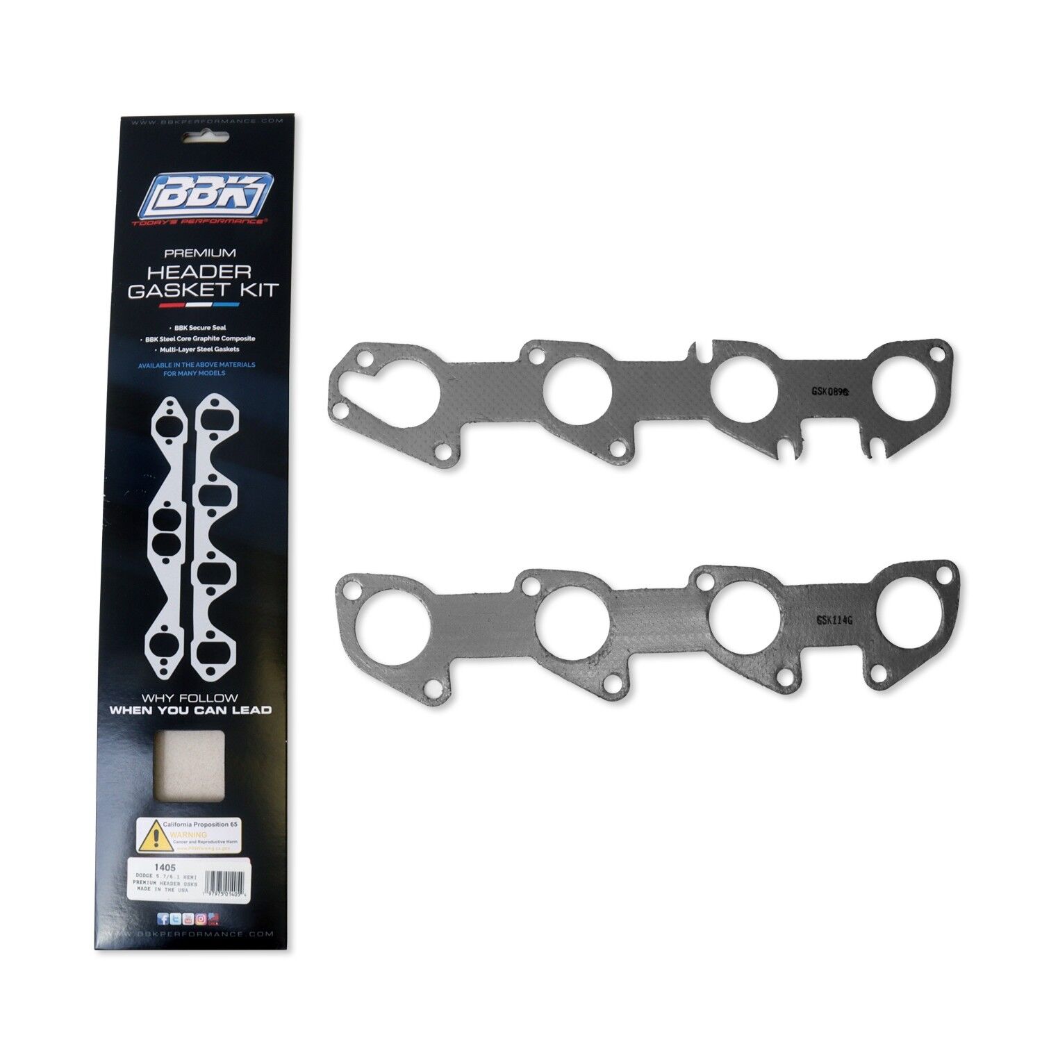 2003-2008 Dodge Challenger/Charger 5.7L Hemi Premium Header Gasket Set by BBK Performance - 1405