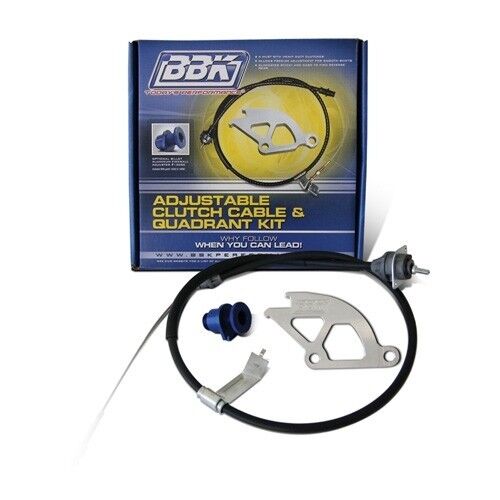 1996-2004 Ford Mustang Adjustable Clutch Quad & Cable W/ Firewall Adjuster by BBK Performance