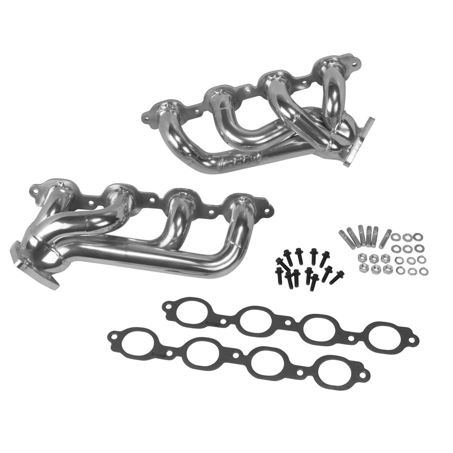 2014-2018 Gm Truck 5.3L 6.2L 1-3/4 In. Shorty Headers - Polished Silver Ceramic by BBK Performance - 40470