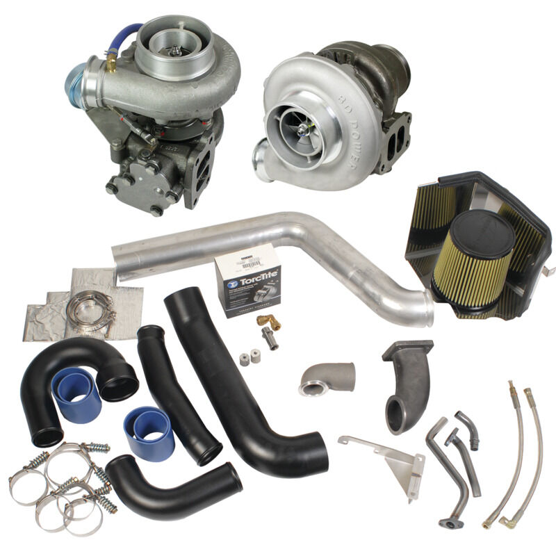 Super B Twin Turbo Kit w/FMW Billet Wheel on Secondary Dodge 1998.5-2002 24-Valve by BD Diesel - 1045320