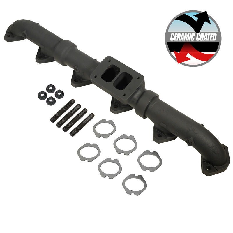 CAT T6 Ceramic Coated Exhaust Manifold Catepillar 3406E 1993-1998 / C15 NON-ACERT 1999-2003 by BD Diesel - 1048002