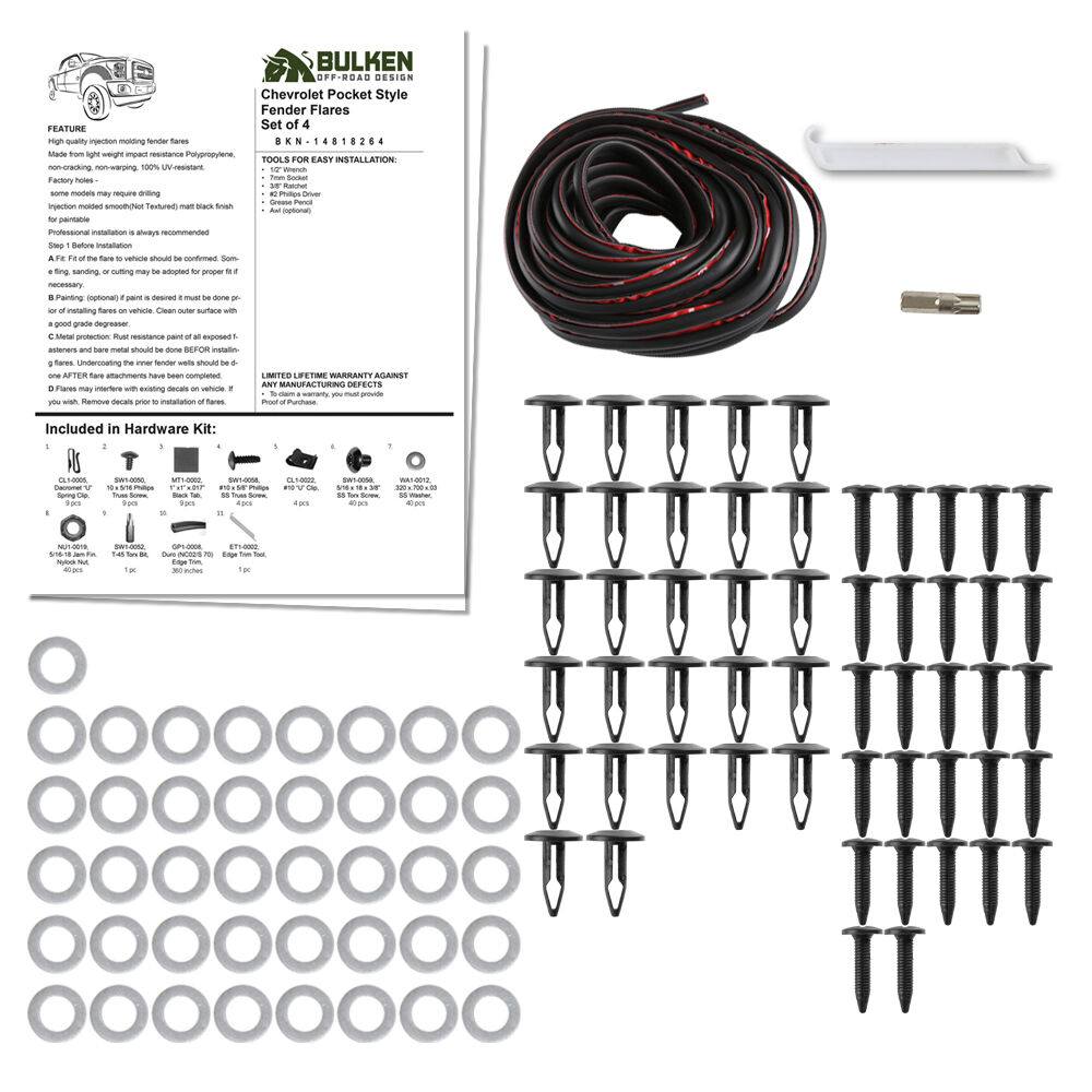 1999-2006 Chevrolet/GMC Silverado 1500/2500/3500/Sierra 1500/2500/3500 Terrain Fender Flares 4PC by Bulken Off-Road