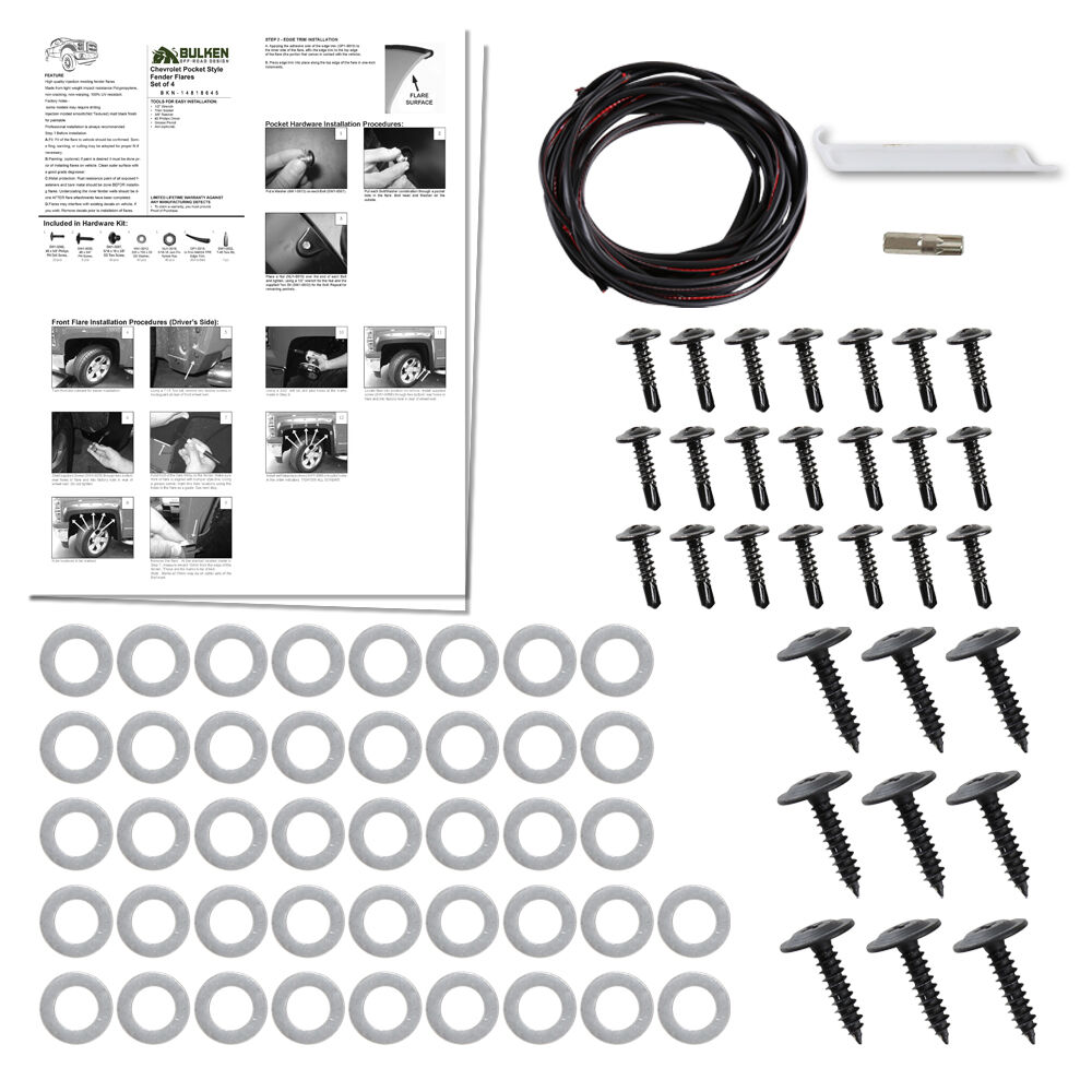 2014-2018 Chevrolet Silverado 2500/3500 Terrain Fender Flares 4PC by Bulken Off-Road