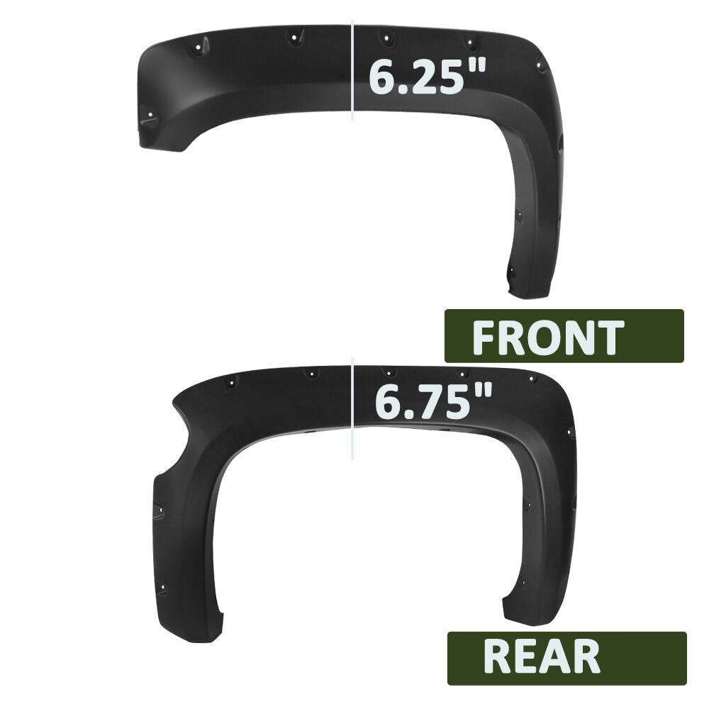 2014-2018 Chevrolet Silverado 2500/3500 69.3 Inch Short Bed Terrain Fender Flares 4PC by Bulken Off-Road
