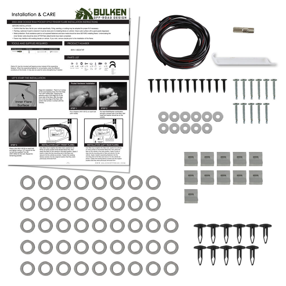 2002-2008 Ram 1500 Terrain Fender Flares 4PC by Bulken Off-Road