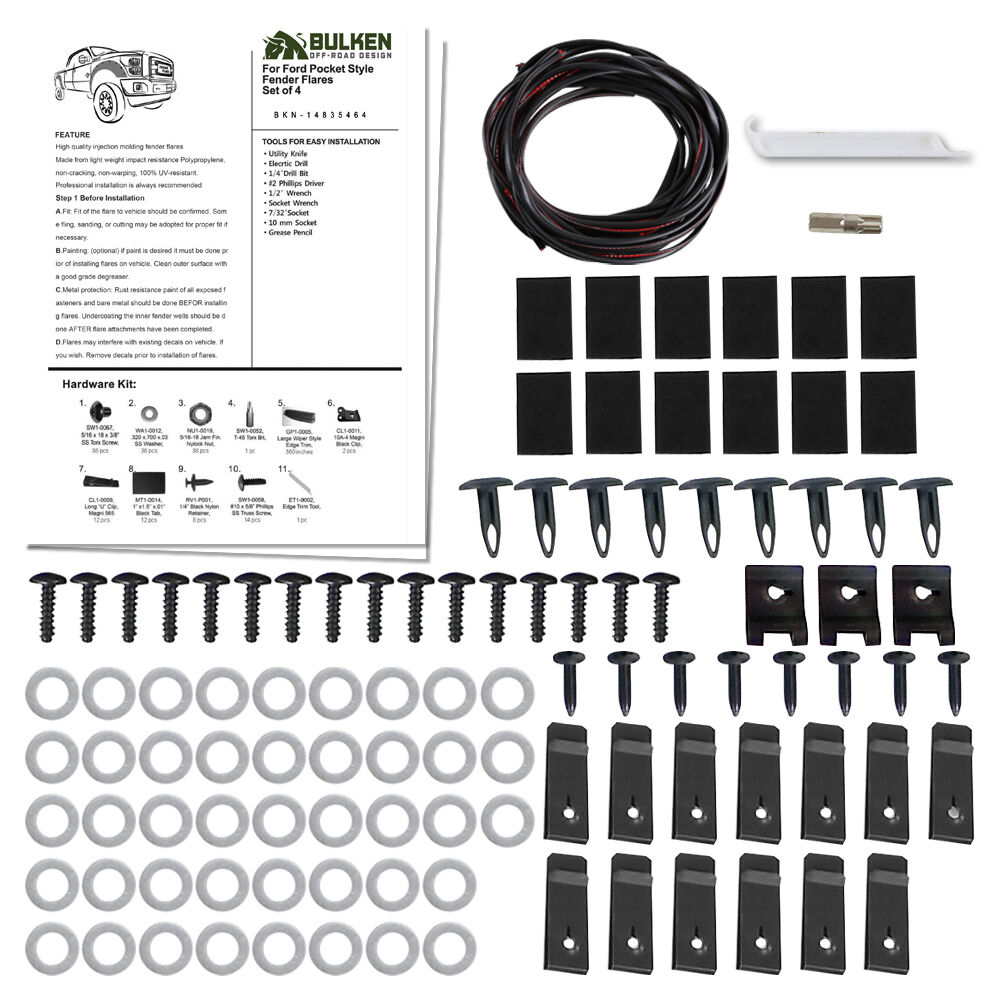2009-2014 Ford F-150 Styleside Terrain Fender Flares 4PC by Bulken Off-Road
