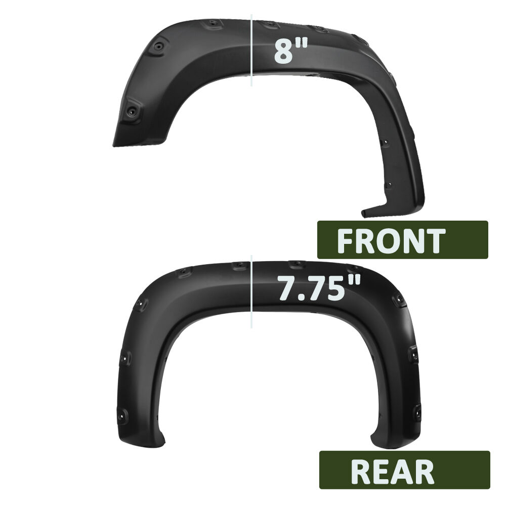 2007-2013 GMC Sierra 1500 Fleetside Terrain Fender Flares 4PC by Bulken Off-Road