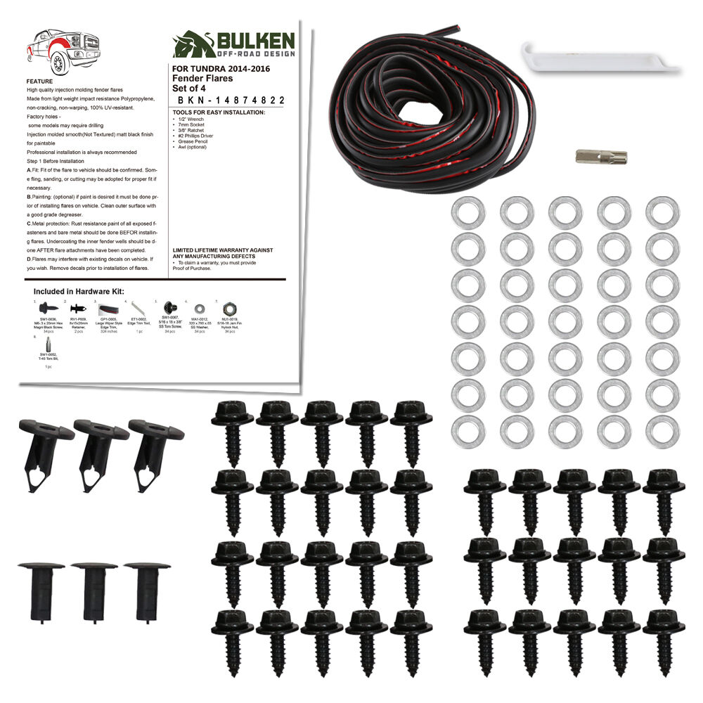 2014-2018 Toyota Tundra Terrain Fender Flares 4PC by Bulken Off-Road