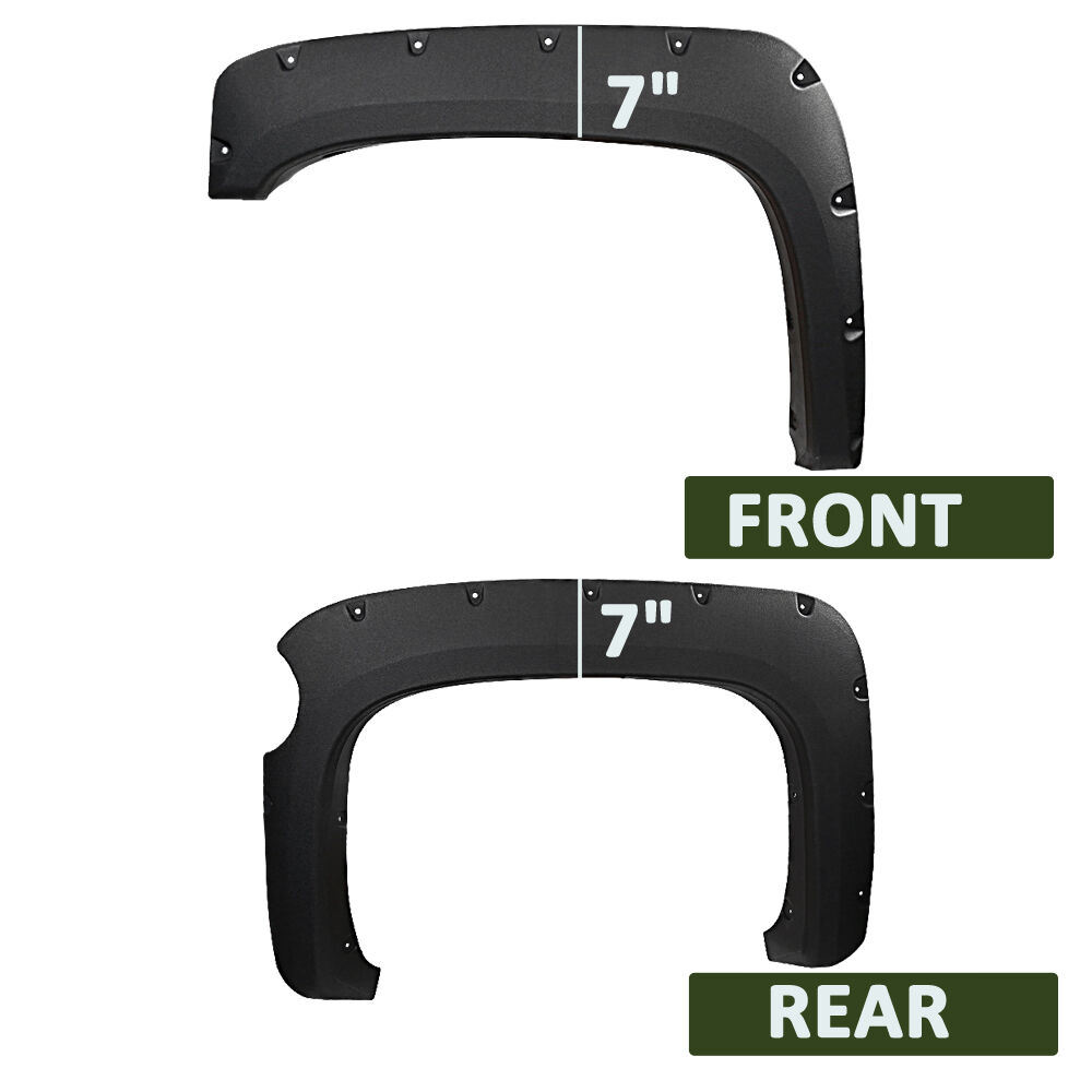 2007-2013 Chevrolet Silverado 1500 69.3 Inch Short Bed Rugged Fender Flares 4PC by Bulken Off-Road