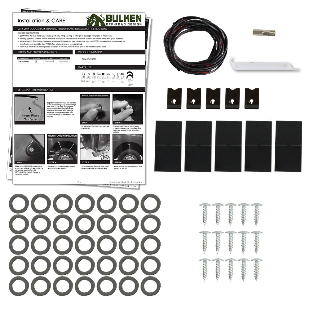 2010-2017 Ram 2500/3500 Rugged Fender Flares 4PC by Bulken Off-Road