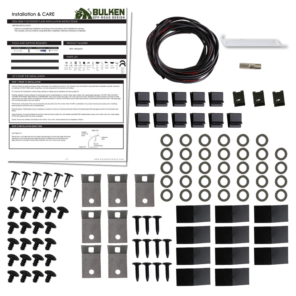 2004-2008 Ford F-150 Styleside Rugged Fender Flares 4PC by Bulken Off-Road