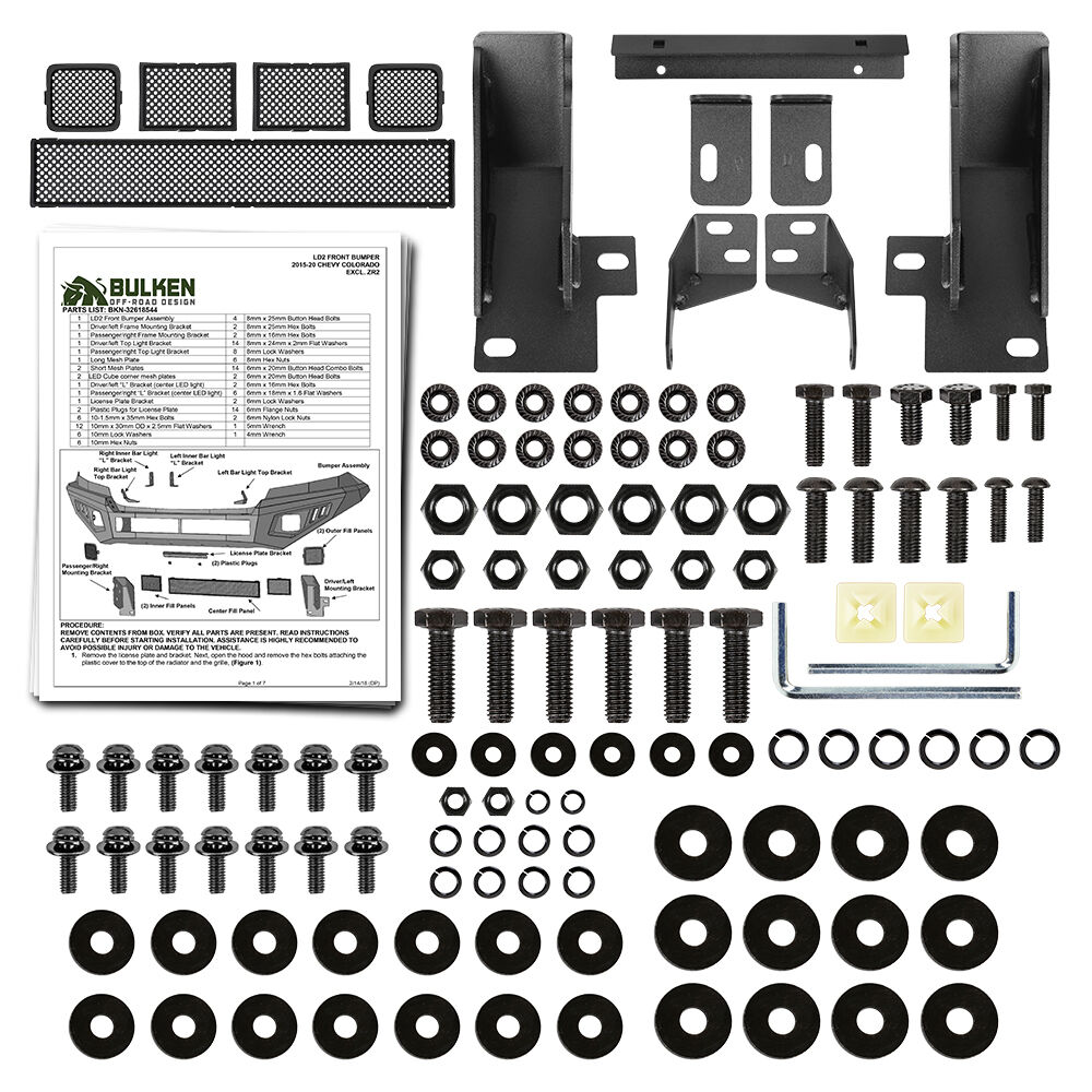 2015-2020 Chevrolet Colorado Rugged Front Bumper by Bulken Off-Road