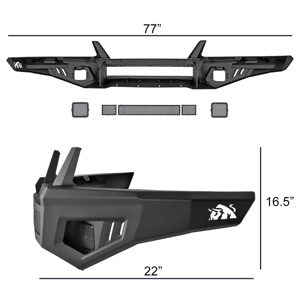 2017-2020 Chevrolet Colorado ZR2 Rugged Front Bumper by Bulken Off-Road