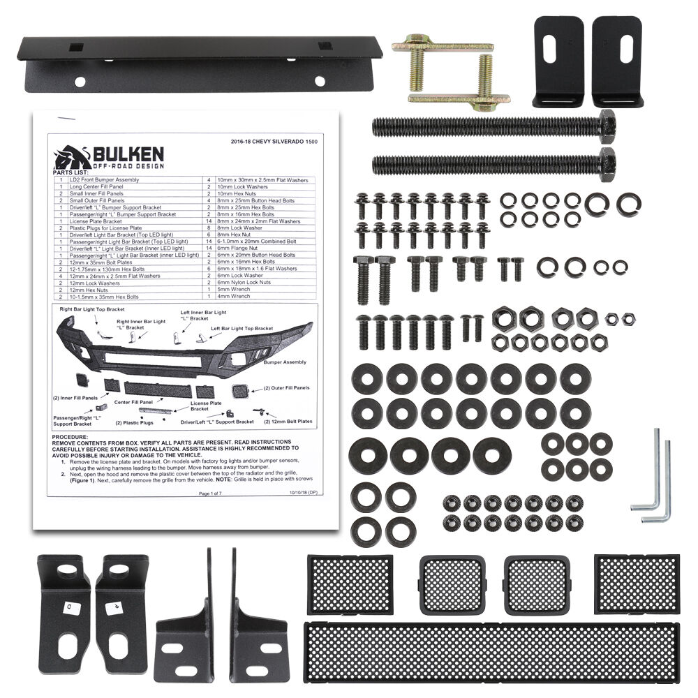 2016-2018 Chevrolet Silverado 1500 Rugged Front Bumper by Bulken Off-Road