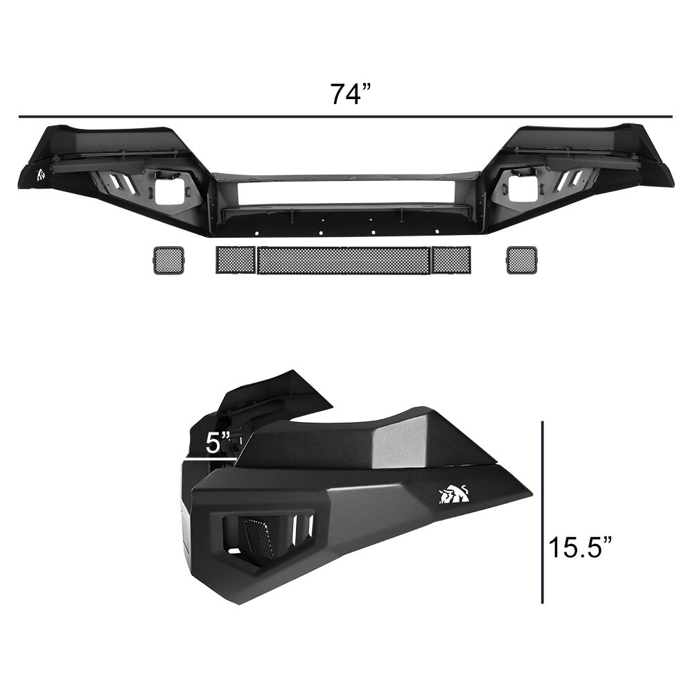 2016-2023 Toyota Tacoma Rugged Front Bumper by Bulken Off-Road