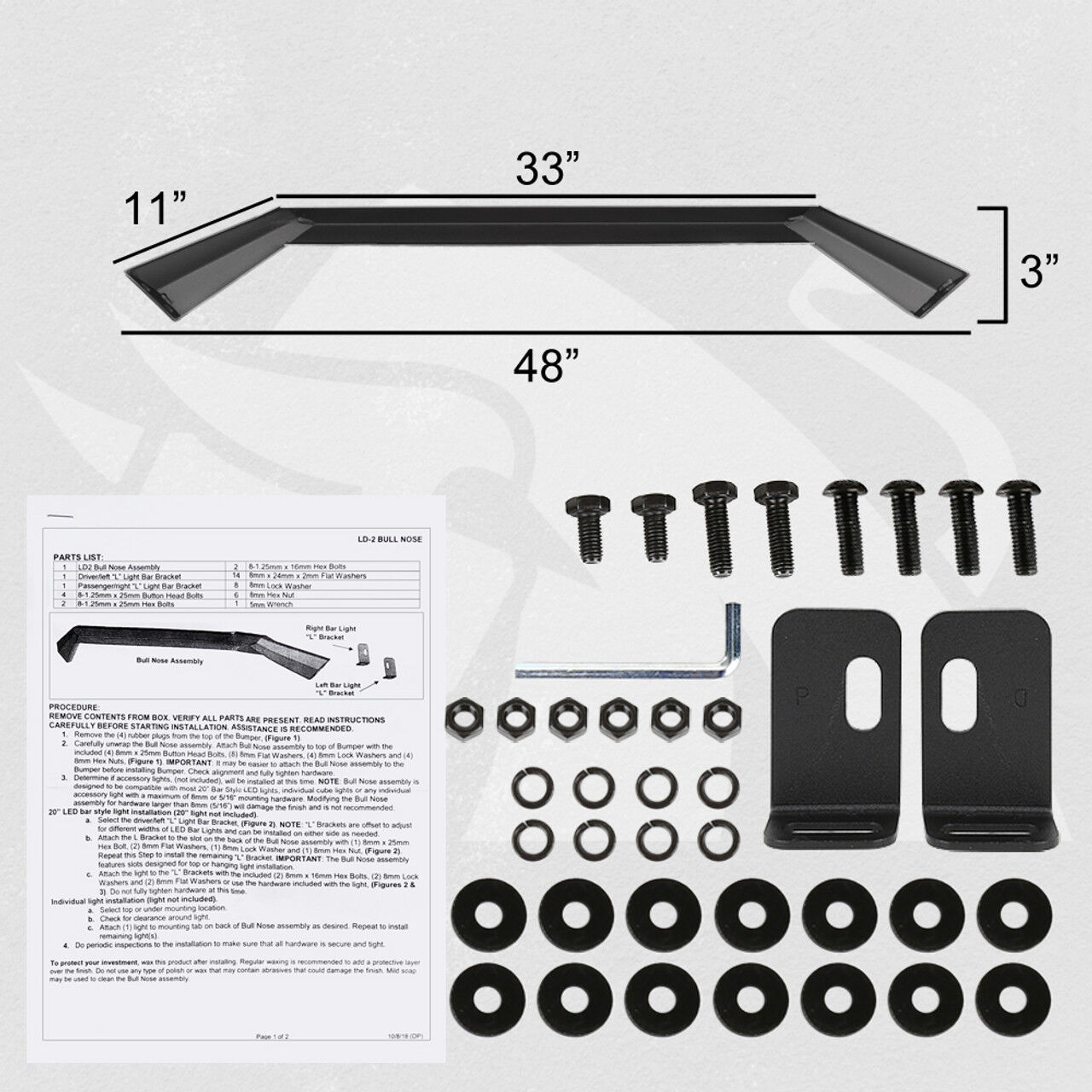 2016-2018 Chevrolet Silverado 1500 Rugged Hoop Bar by Bulken Off-Road