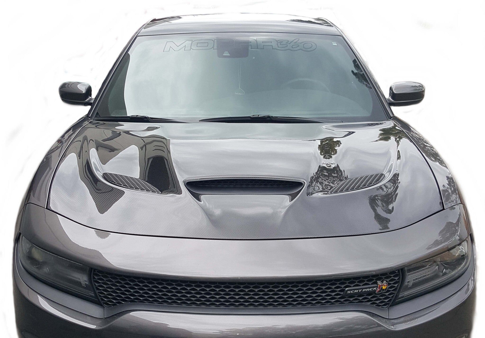 2015-2022 Dodge Charger Carbon Fiber Hood - Carbon Fiber Inner and Outer - 240.0982