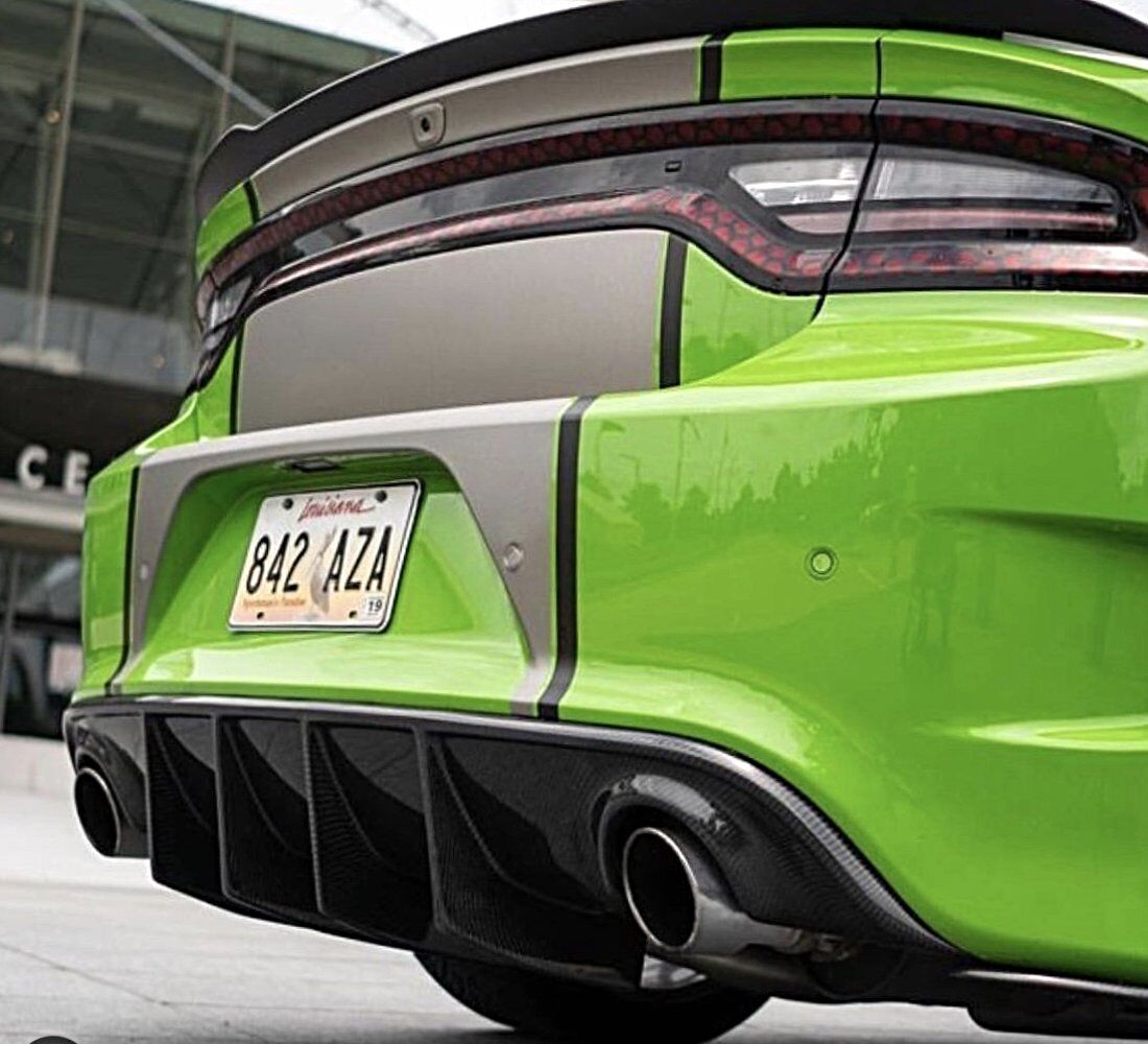 2015-2020 Dodge Charger Rear Carbon Fiber Tail Light Diffuser by Black Ops Auto Works