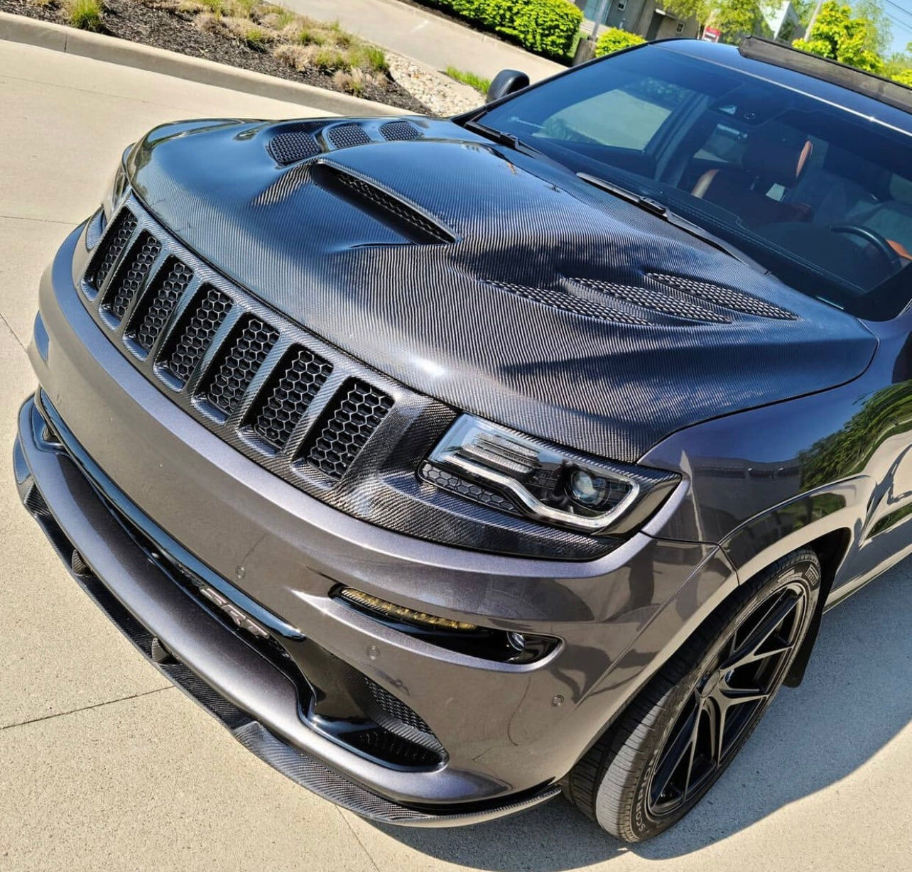 2014-2021 Jeep Grand Cherokee Carbon Fiber Headlight Cover by Black Ops Auto Works - 240.1013