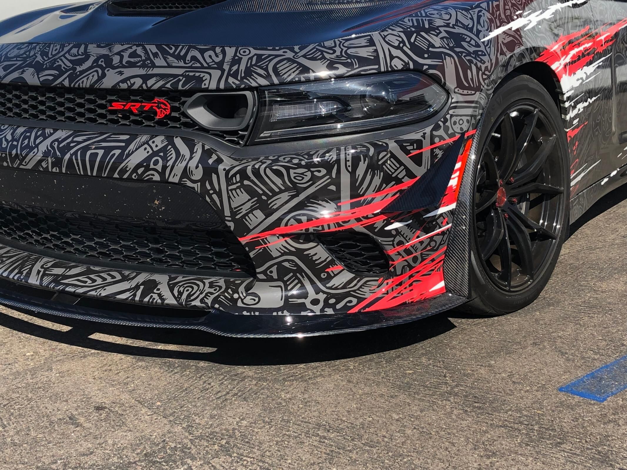 2015-2019 Dodge Charger Carbon Fiber Aero Splitter by Black Ops Auto Works