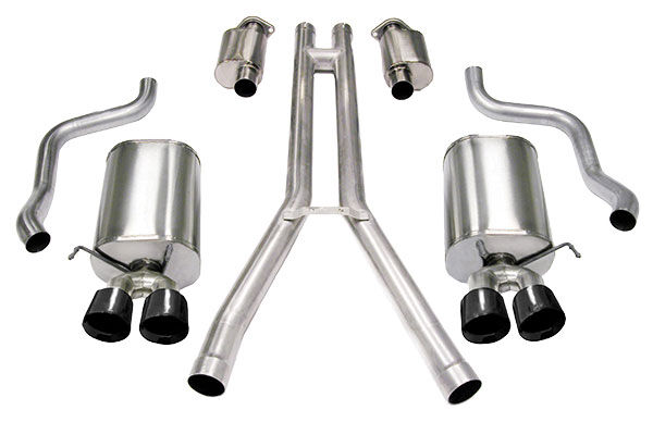 2004-2008 Cadillac XLR 4.6L Corsa Performance Cat-Back Exhaust System - 14156BLK