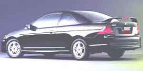 2001-2005 Honda Civic 2DR Factory Post Spoiler Wing - ABS-520