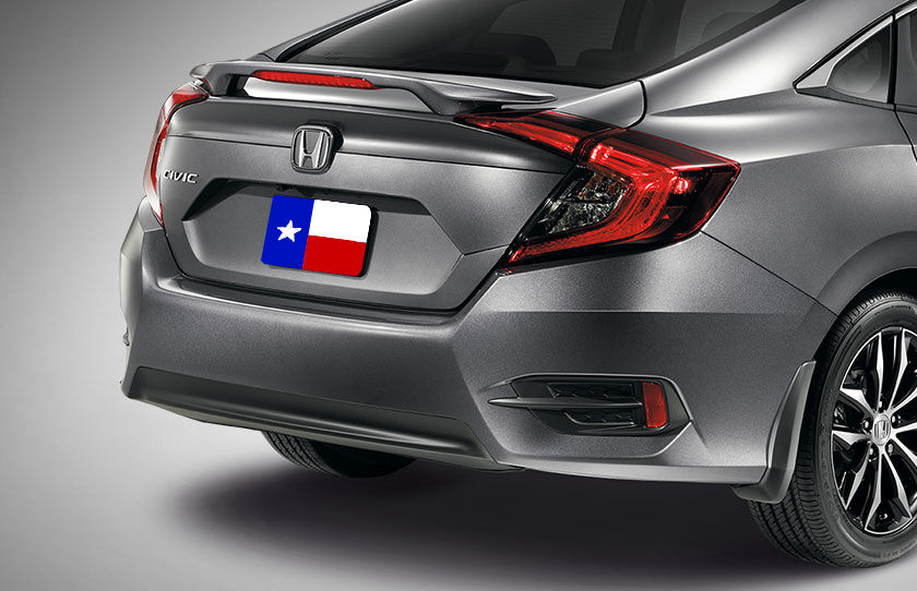 2016-2020 Honda Civic 4DR Factory 2-Post Spoiler Wing