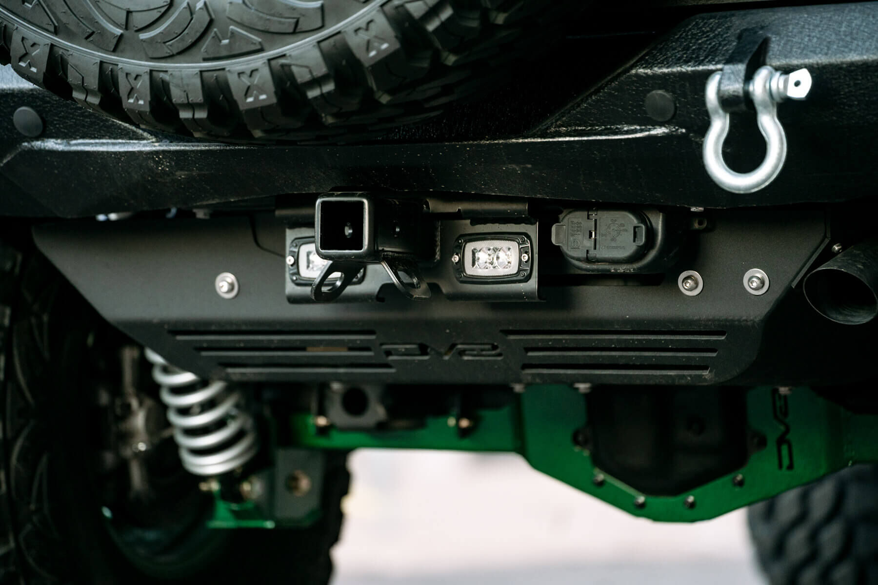 2007-2022 Jeep Wrangler (Jk/Jl) Bolt-On Hitch With Lights by DV8 Off-Road