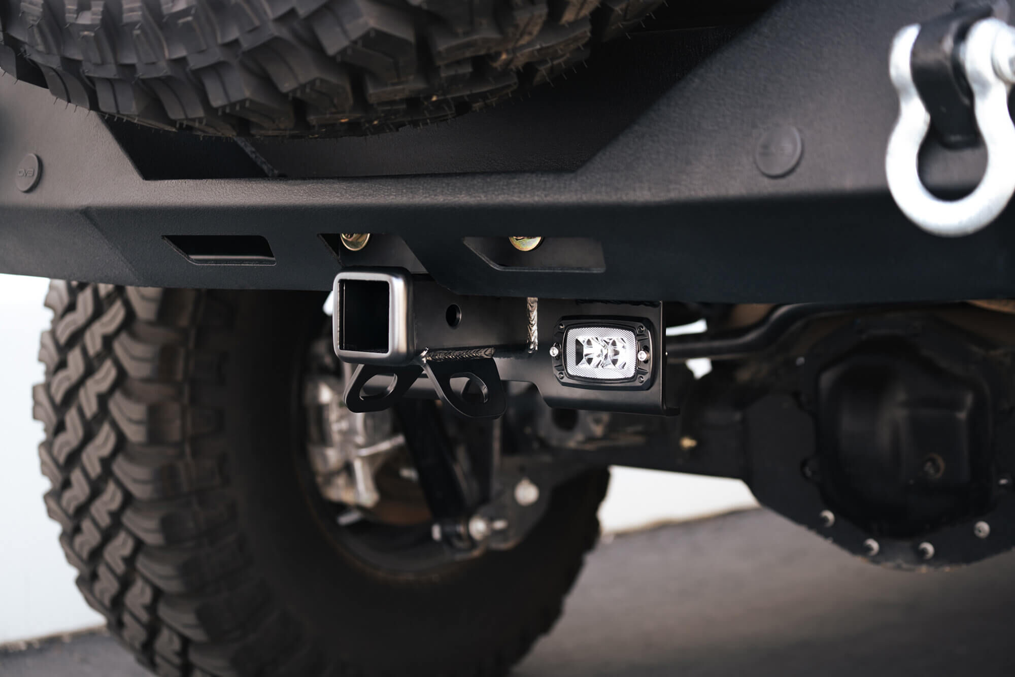 2007-2022 Jeep Wrangler (Jk/Jl) Bolt-On Hitch With Lights by DV8 Off-Road