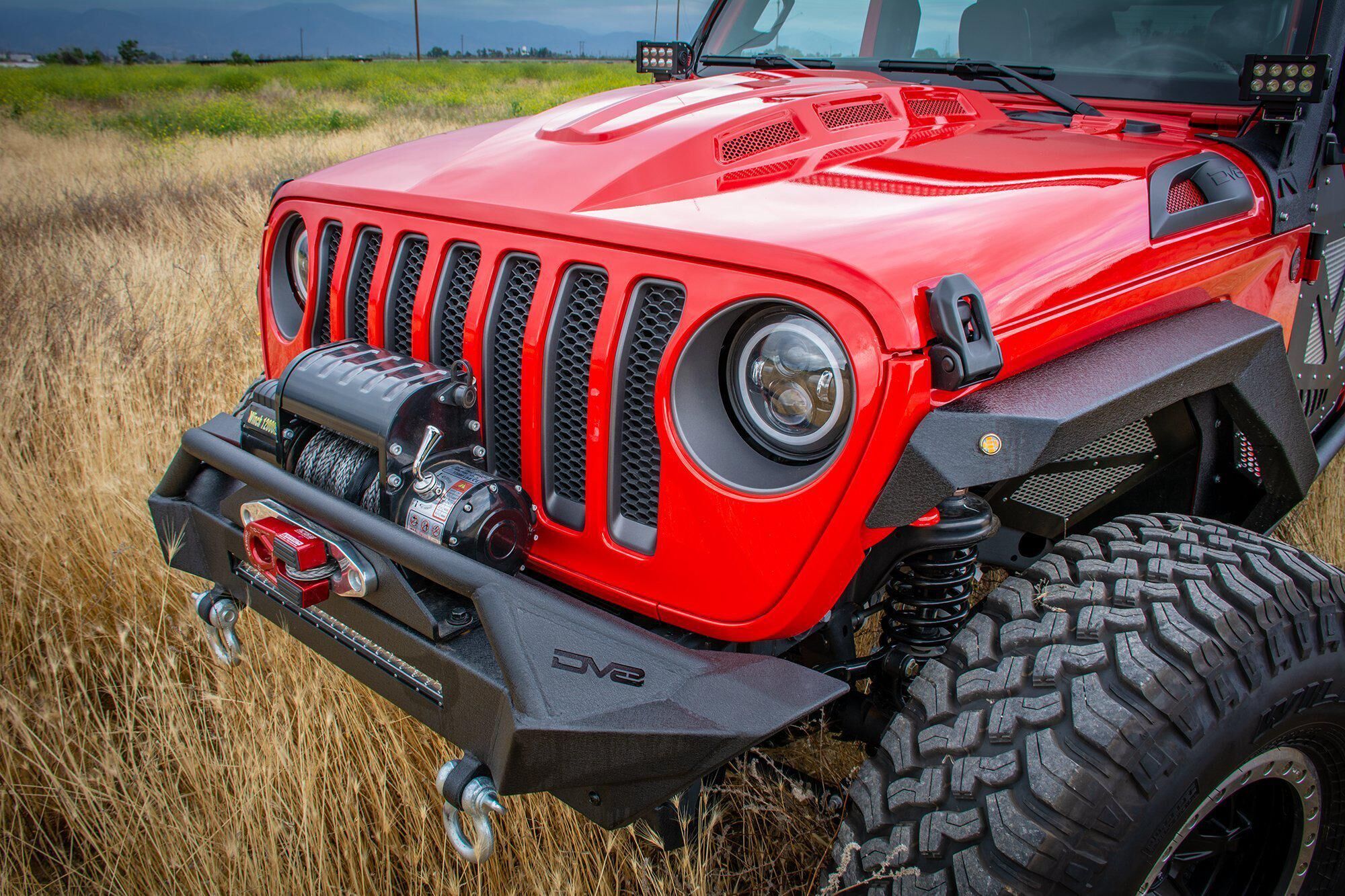 2020-2021 Jeep Gladiator Led Headlight Adapter Brackets For Jeep Wrangler JL & JT by DV8 Off-Road