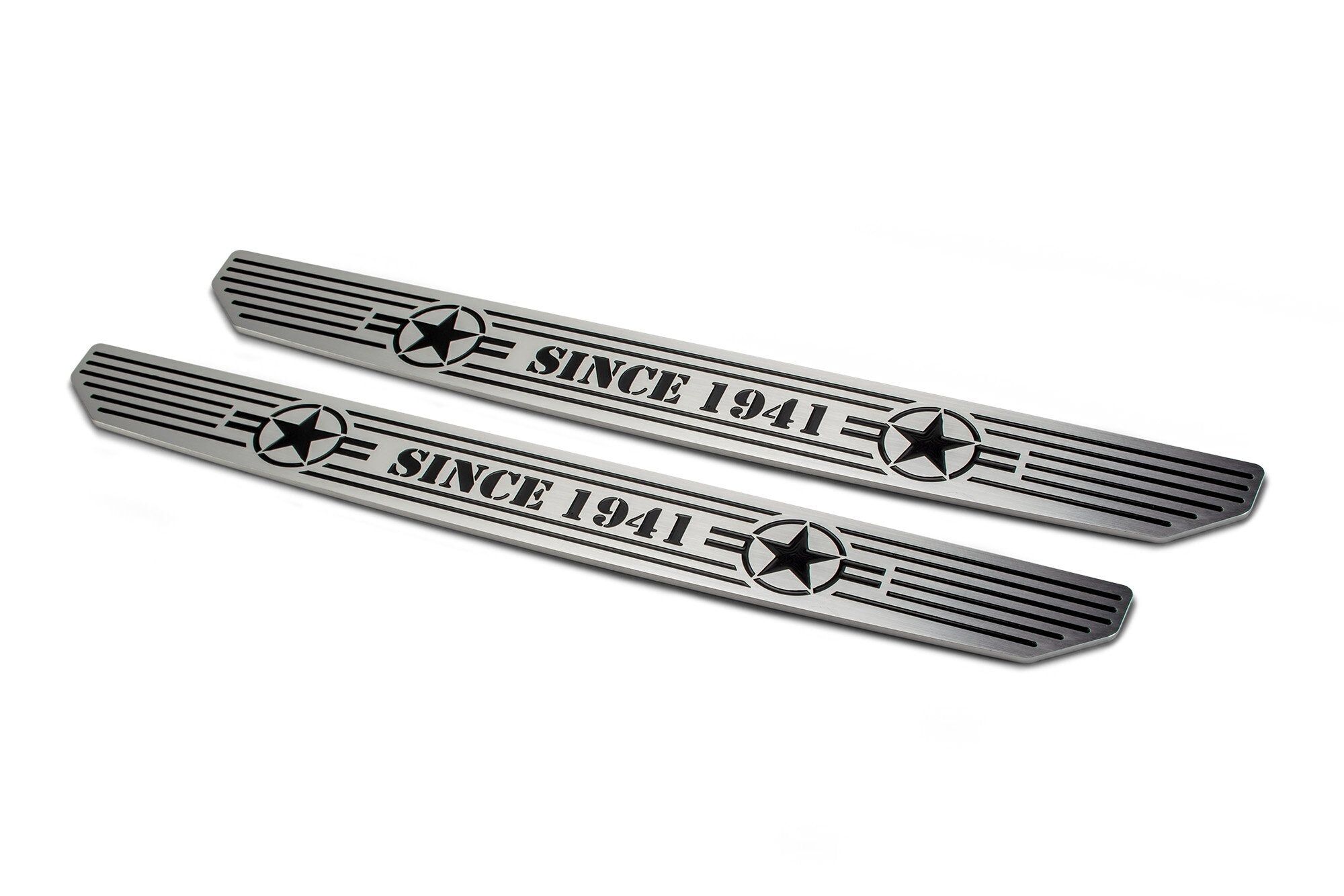 2018-2022 Jeep Wrangler JL & 2020-2022 JT Sill Plates Front by DV8 Off-Road - D-JL-180014-STR2