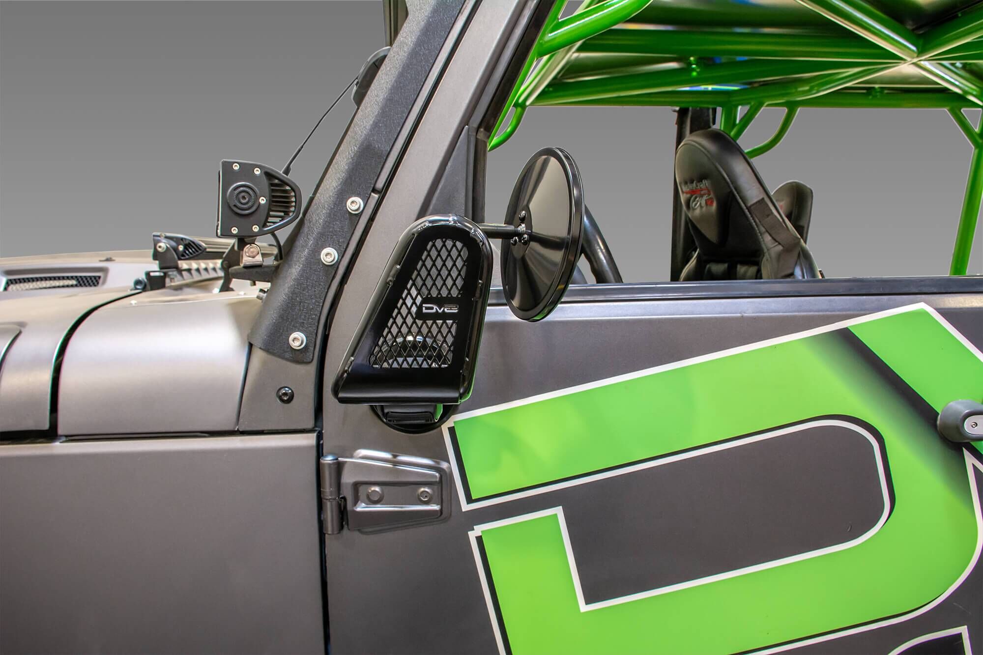 2007-2018 Jeep Wrangler JK Tubular Mirrors by DV8 Off-Road