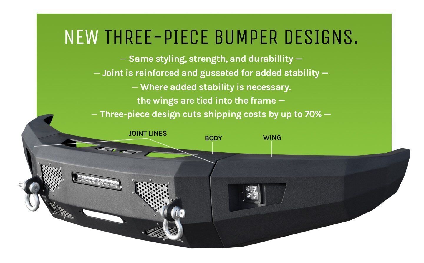 2017-2020 Ford F-250 / F-350 Steel Front Bumper by DV8 Off-Road