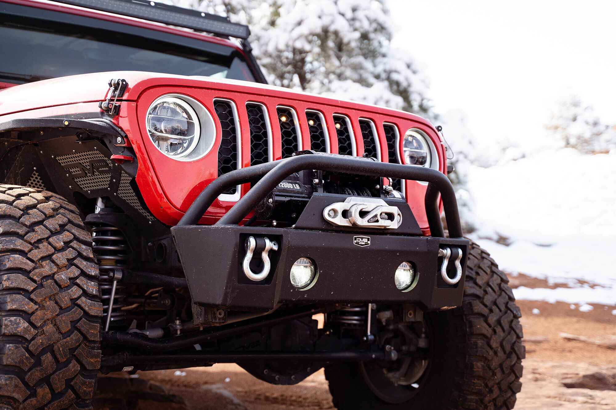 2007-22 Jeep Wrangler JK, JL, & JT Pocket Front Bumper by DV8 Off-Road
