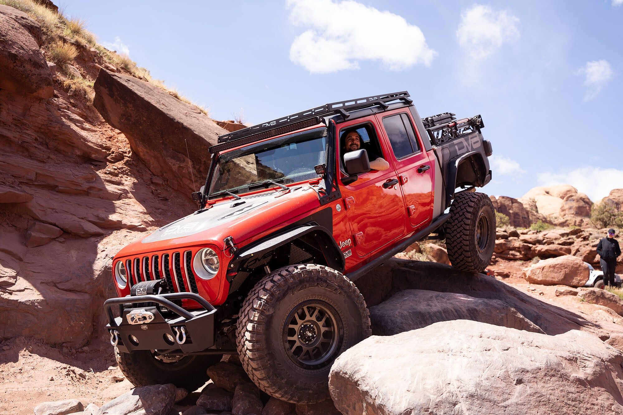 2007-22 Jeep Wrangler JK, JL, & JT Pocket Front Bumper by DV8 Off-Road