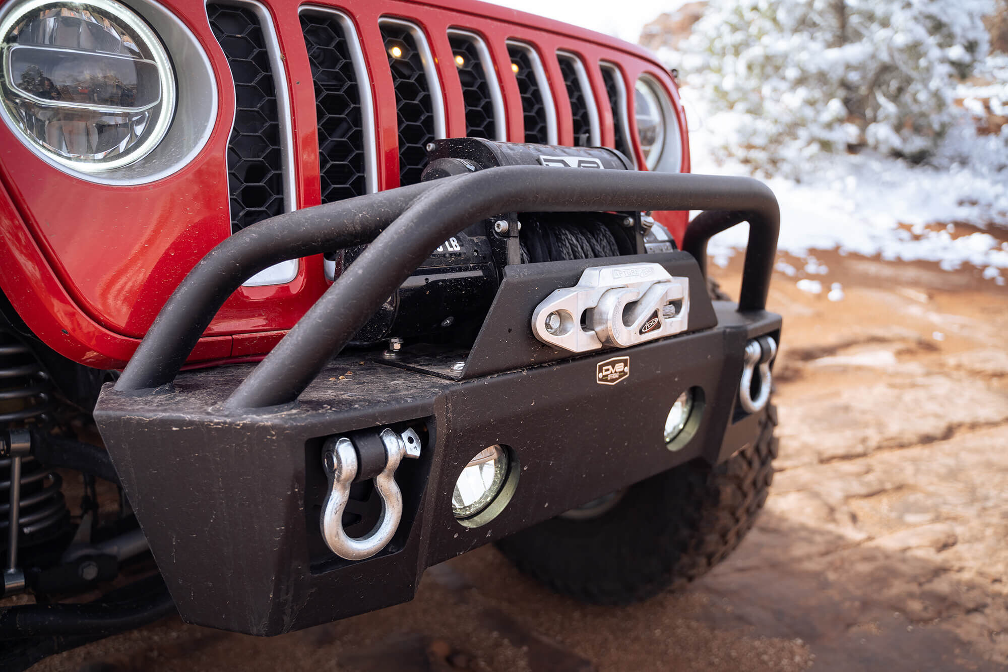 2007-22 Jeep Wrangler JK, JL, & JT Pocket Front Bumper by DV8 Off-Road