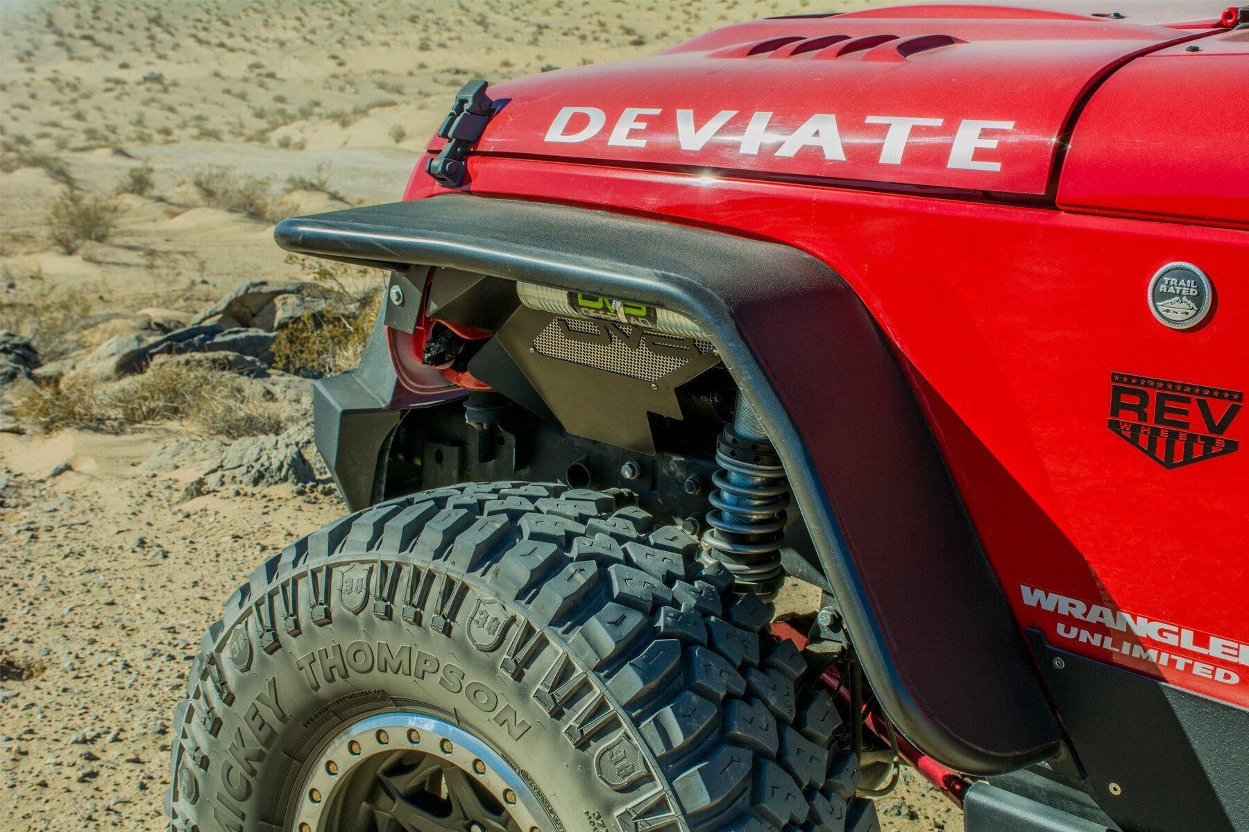 2007-2018 Jeep Wrangler JK Wide Fender Flares Front & Rear by DV8 Off-Road